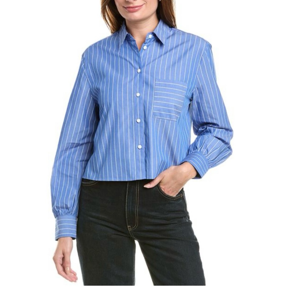 Rag & Bone maxi Stripped Crop Shirt